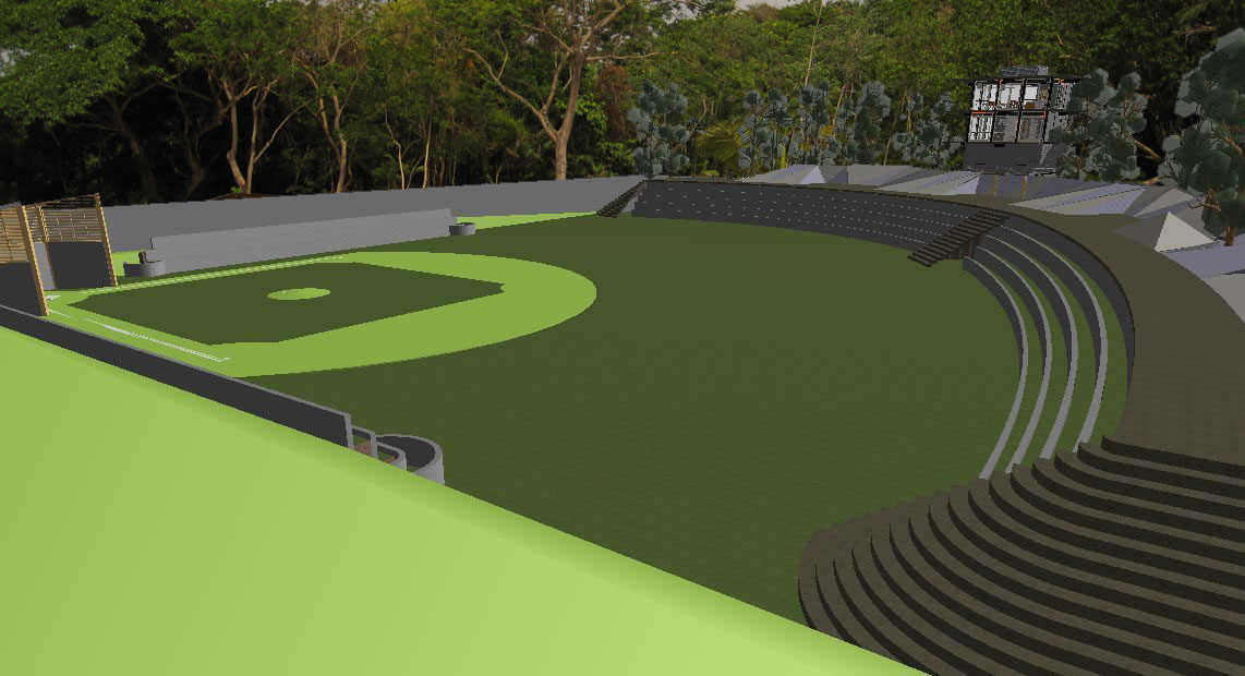 La Selva softball and amphitheater view building in progress