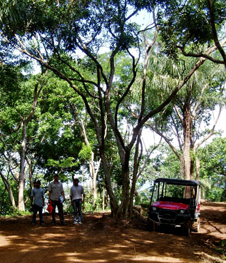 Tim and crew building roads around nature La Selva Eco Resort Roatan Real Estate